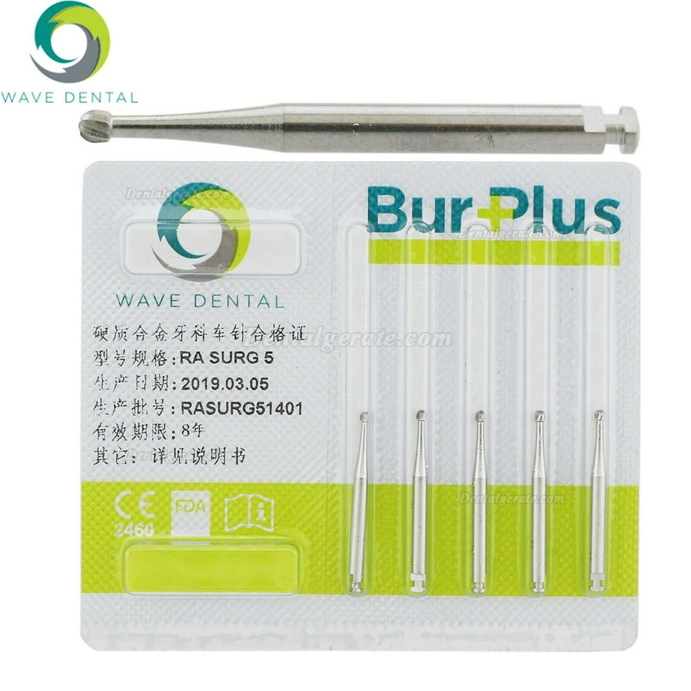 10 St&uuml;ck WaveDental RA SURG Winkelst&uuml;ck-Schaft Hartmetallbohrer Zahnmedizin 2 4 5 6 8# Runden Zahnbohrer